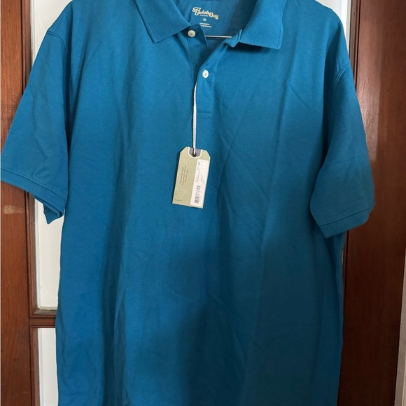 St. John’s Bay Blue Polo Shirt Short Sleeve Cotton - Picture 2 of 7
